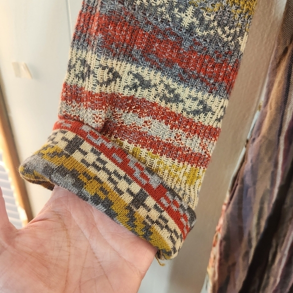 Aratta Silent Journey Mixed Print Long Sleeve Dress Size Medium Anthro Boho - Picture 11 of 16